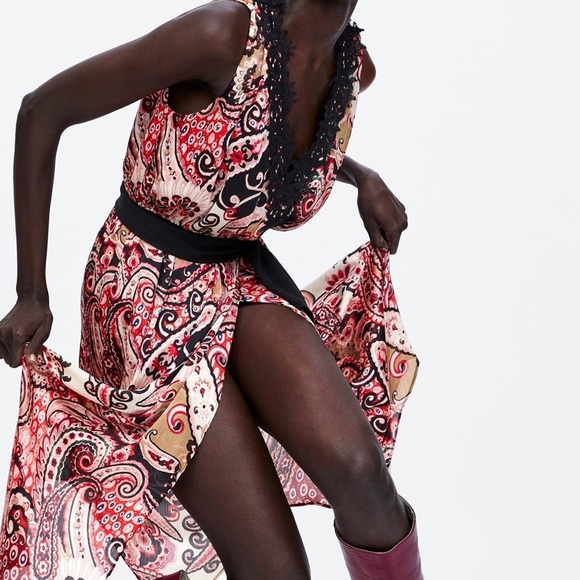 ZARA Paisley Print Dress - Picture 1 of 8